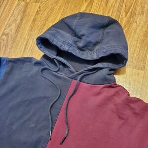 Teddy Fresh Hoodie Sweatshirt Men Small Colorblock Pastel Fleece Pullover